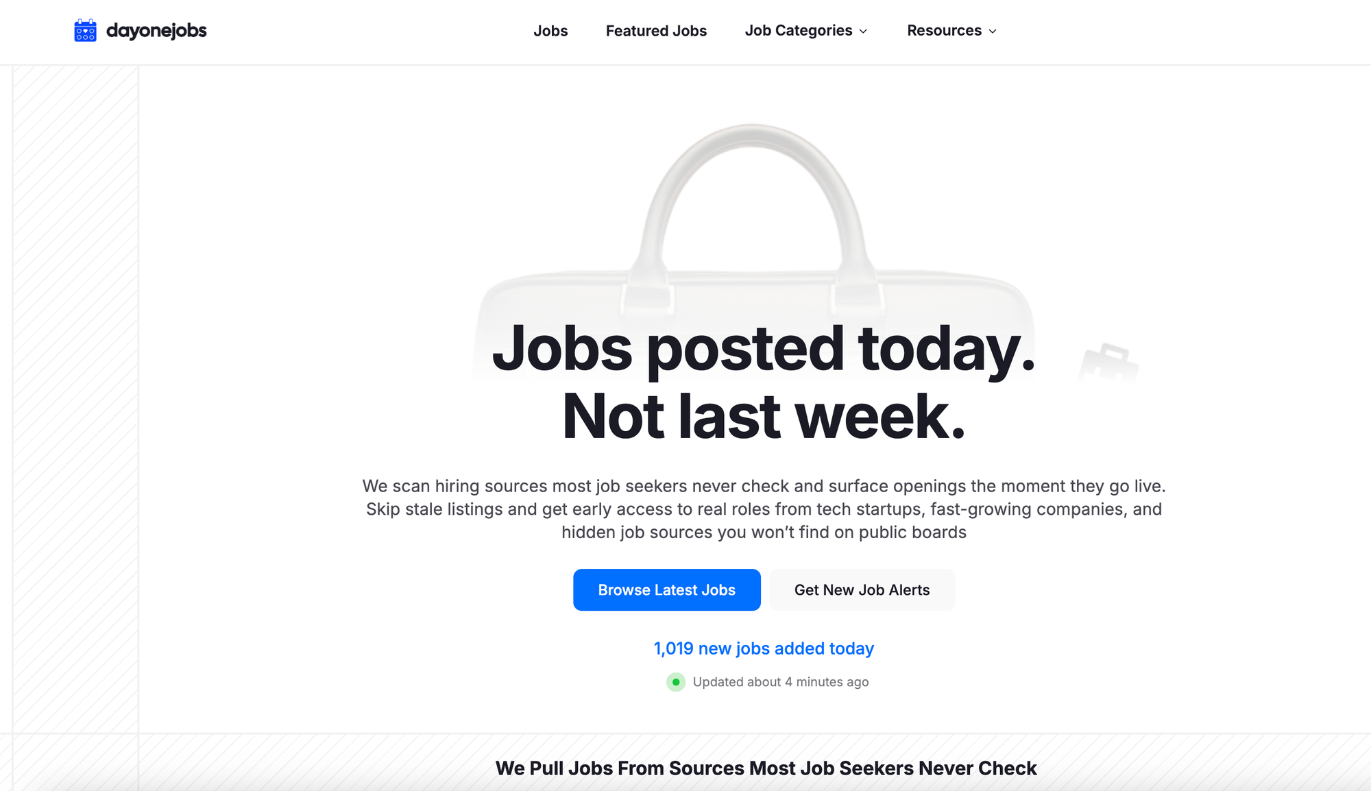 DayOneJobs is designed for one thing: early access.