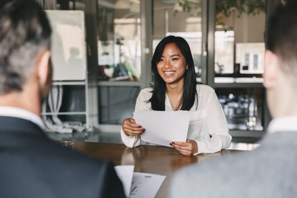 Job seeker preparing to answer the greatest strength interview question